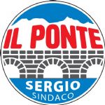 ponte stilizzato sotto il profilo Bella Dormiente con scritta "il Ponte e Sergio Sindaco